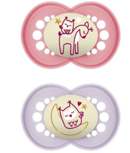 Mam Night Succhietto in Silicone 6+ mesi Femmina 2 pezzi